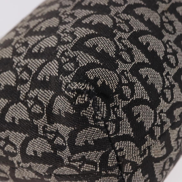 Christian Dior Trotter Canvas Handtasche Schwarz Silber Auth 183978