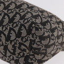 Christian Dior Trotter Canvas Handtasche Schwarz Silber Auth 183978-16