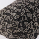 Christian Dior Trotter Canvas Handtasche Schwarz Silber Auth 183978-17