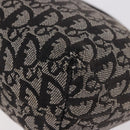 Christian Dior Trotter Canvas Handtasche Schwarz Silber Auth 183978-18