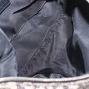 Christian Dior Trotter Canvas Handtasche Schwarz Silber Auth 183978-11