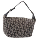Christian Dior Trotter Canvas Handtasche Schwarz Silber Auth 183978-1