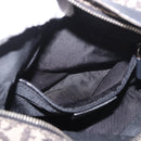 Christian Dior Trotter Canvas Handtasche Schwarz Silber Auth 183978-23