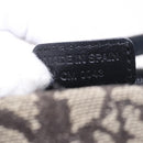 Christian Dior Trotter Canvas Handtasche Schwarz Silber Auth 183978-12