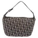 Christian Dior Trotter Canvas Handtasche Schwarz Silber Auth 183978-13