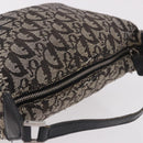 Christian Dior Trotter Canvas Handtasche Schwarz Silber Auth 183978-7