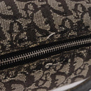 Christian Dior Trotter Canvas Handtasche Schwarz Silber Auth 183978-8