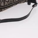Christian Dior Trotter Canvas Handtasche Schwarz Silber Auth 183978-9