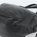 LOEWE Anagram Hand Bag Leather Black Gold Auth 183979-16