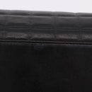 CHANEL Choco Bar Handtas Lamsleer Zwart Goud CC Auth 183982V-11