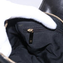 CHANEL Choco Bar Handtas Lamsleer Zwart Goud CC Auth 183982V-21