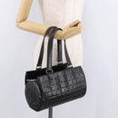CHANEL Choco Bar Handtas Lamsleer Zwart Goud CC Auth 183982V-25