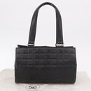 CHANEL Choco Bar Handtas Lamsleer Zwart Goud CC Auth 183982V-26