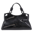 CARTIER Marcello Hand Bag Patent Leather Black Silver Auth 183983A-13