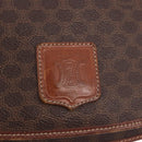 CELINE Macadam Canvas Umhängetasche PVC Leder Braun Gold Auth 183989-15