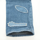 CHANEL Pants Denim Blue CC Auth 183991V-15