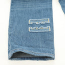 CHANEL Pants Denim Blue CC Auth 183991V-16