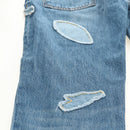 CHANEL Pants Denim Blue CC Auth 183991V-17