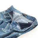 CHANEL Pants Denim Blue CC Auth 183991V-21
