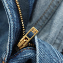 CHANEL Pants Denim Blue CC Auth 183991V-22