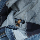 CHANEL Pants Denim Blue CC Auth 183991V-23
