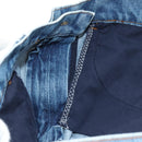 CHANEL Pants Denim Blue CC Auth 183991V-26