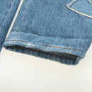 CHANEL Pants Denim Blue CC Auth 183991V-7