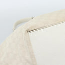 GUCCI GG Canvas Sherry Line Hand Bag White Gold 131230 Auth 183994-14
