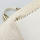 GUCCI GG Canvas Sherry Line Hand Bag White Gold 131230 Auth 183994-16