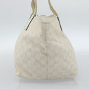 GUCCI GG Canvas Sherry Line Hand Bag White Gold 131230 Auth 183994-4