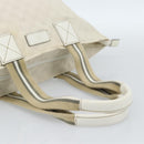 GUCCI GG Canvas Sherry Line Hand Bag White Gold 131230 Auth 183994-7