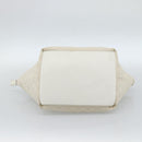 GUCCI GG Canvas Sherry Line Hand Bag White Gold 131230 Auth 183994-5