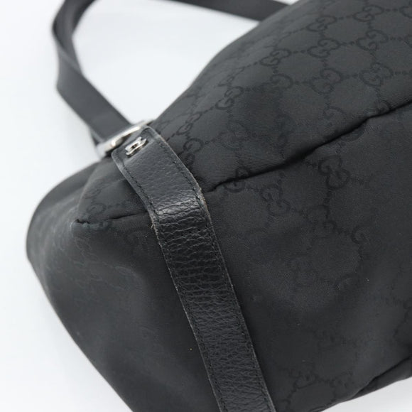 GUCCI GG Canvas Abbey Tote Bag Black Silver 293578 Auth 183995V