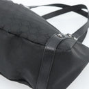 GUCCI GG Canvas Abbey Tote Bag Black Silver 293578 Auth 183995V-15