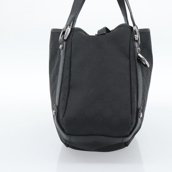 GUCCI GG Canvas Abbey Tote Bag Black Silver 293578 Auth 183995V