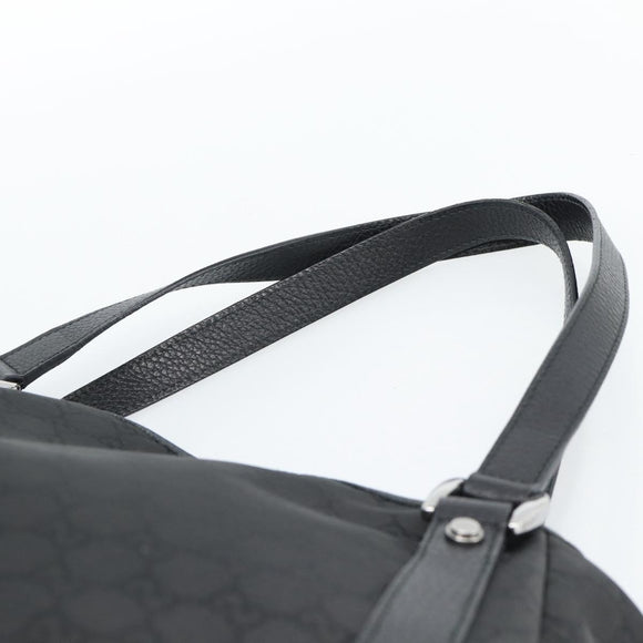 GUCCI GG Canvas Abbey Tote Bag Black Silver 293578 Auth 183995V