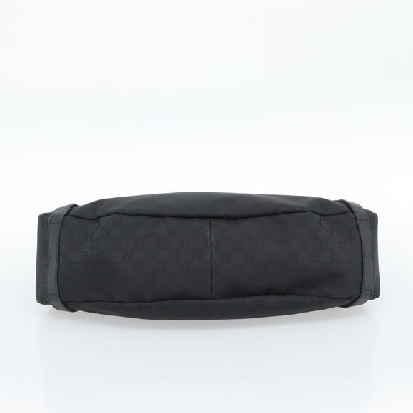 GUCCI GG Canvas Abbey Tote Bag Black Silver 293578 Auth 183995V