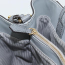 FENDI To joule Hand Bag Leather 2way Gray Gold Auth 183996-24