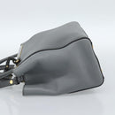 FENDI To joule Hand Bag Leather 2way Gray Gold Auth 183996-3