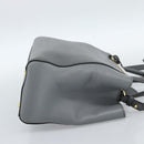 FENDI To joule Hand Bag Leather 2way Gray Gold Auth 183996-4