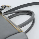 FENDI To joule Hand Bag Leather 2way Gray Gold Auth 183996-14