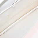 CELINE Shoulder Bag Leather White Gold Auth 183997-18