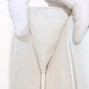 CELINE Shoulder Bag Leather White Gold Auth 183997-20