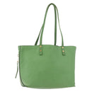 Chloe Tote Bag Leather Green Gold Auth 183998-1