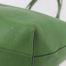 Chloe Tote Bag Leather Green Gold Auth 183998-11