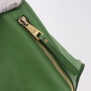Chloe Tote Bag Leather Green Gold Auth 183998-14