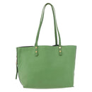 Chloe Tote Bag Leather Green Gold Auth 183998-2