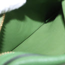 Chloe Tote Bag Leather Green Gold Auth 183998-20