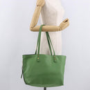 Chloe Tote Bag Leather Green Gold Auth 183998-22