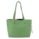 Chloe Tote Bag Leather Green Gold Auth 183998-3